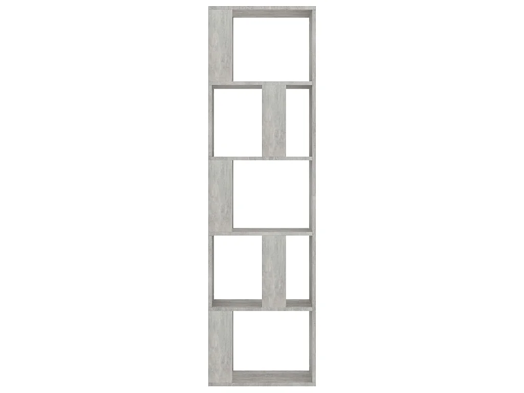 Bibliothèque/Séparateur de pièce Gris béton Bois d’ingénierie