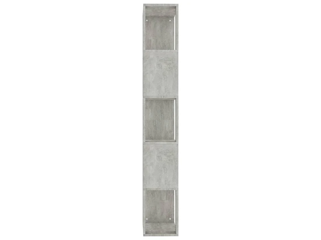 Bibliothèque/Séparateur de pièce Gris béton Bois d’ingénierie