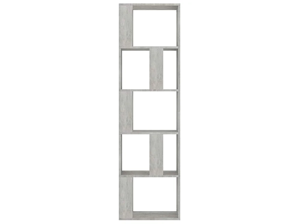 Bibliothèque/Séparateur de pièce Gris béton Bois d’ingénierie