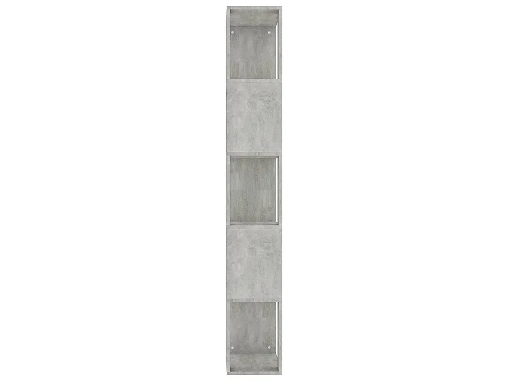 Bibliothèque/Séparateur de pièce Gris béton Bois d’ingénierie