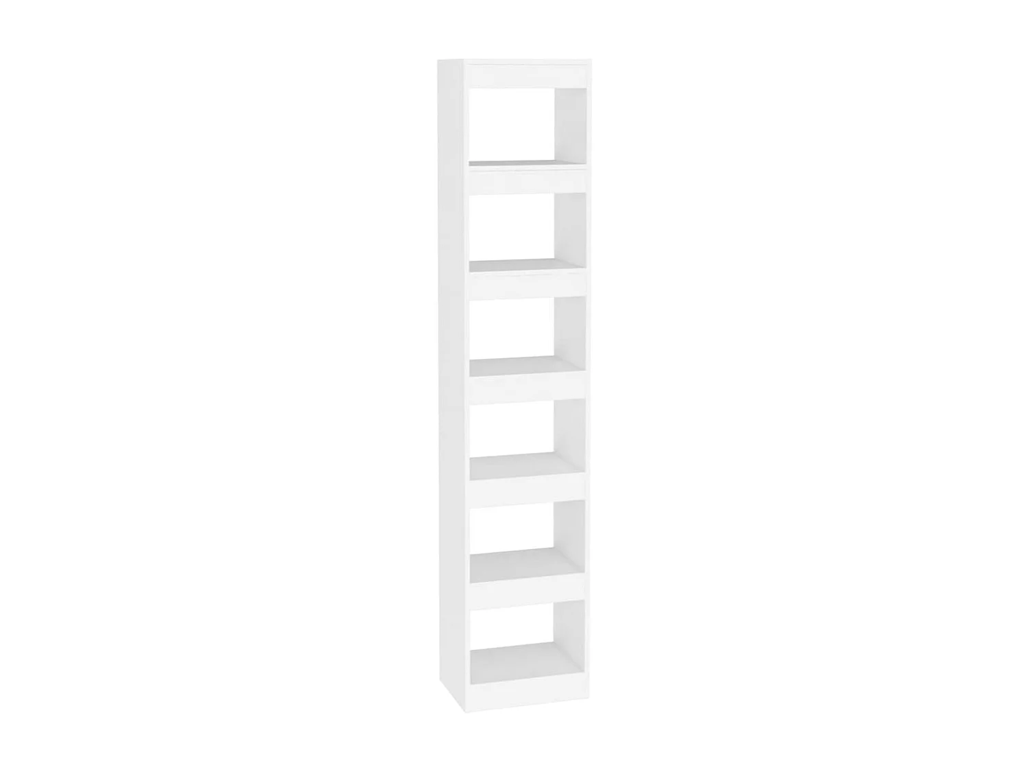 Boekenkast/kamerscherm 40x30x198 cm wit