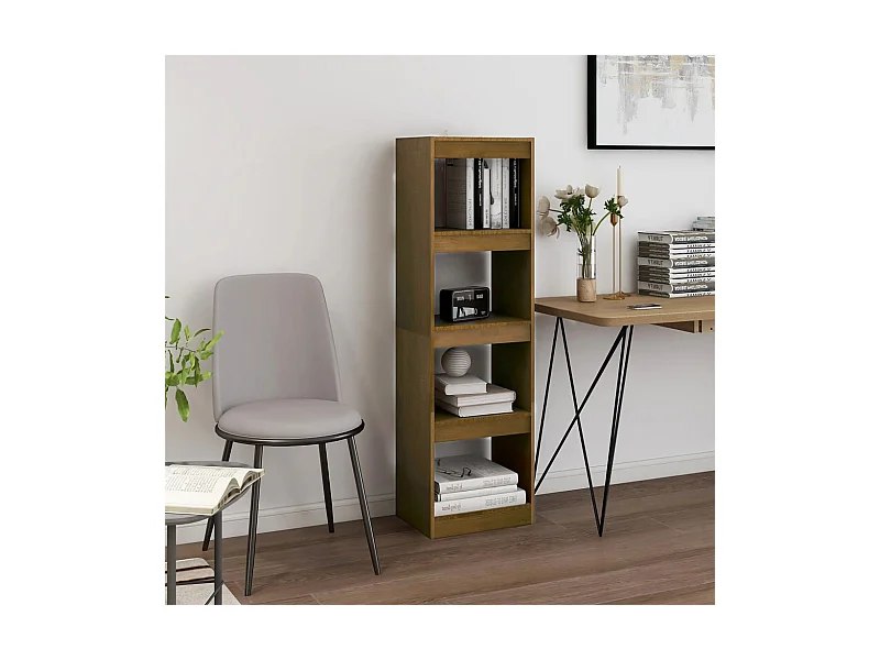 Bücherregal Raumteiler 40x30x135,5 cm Massivholz Kiefer