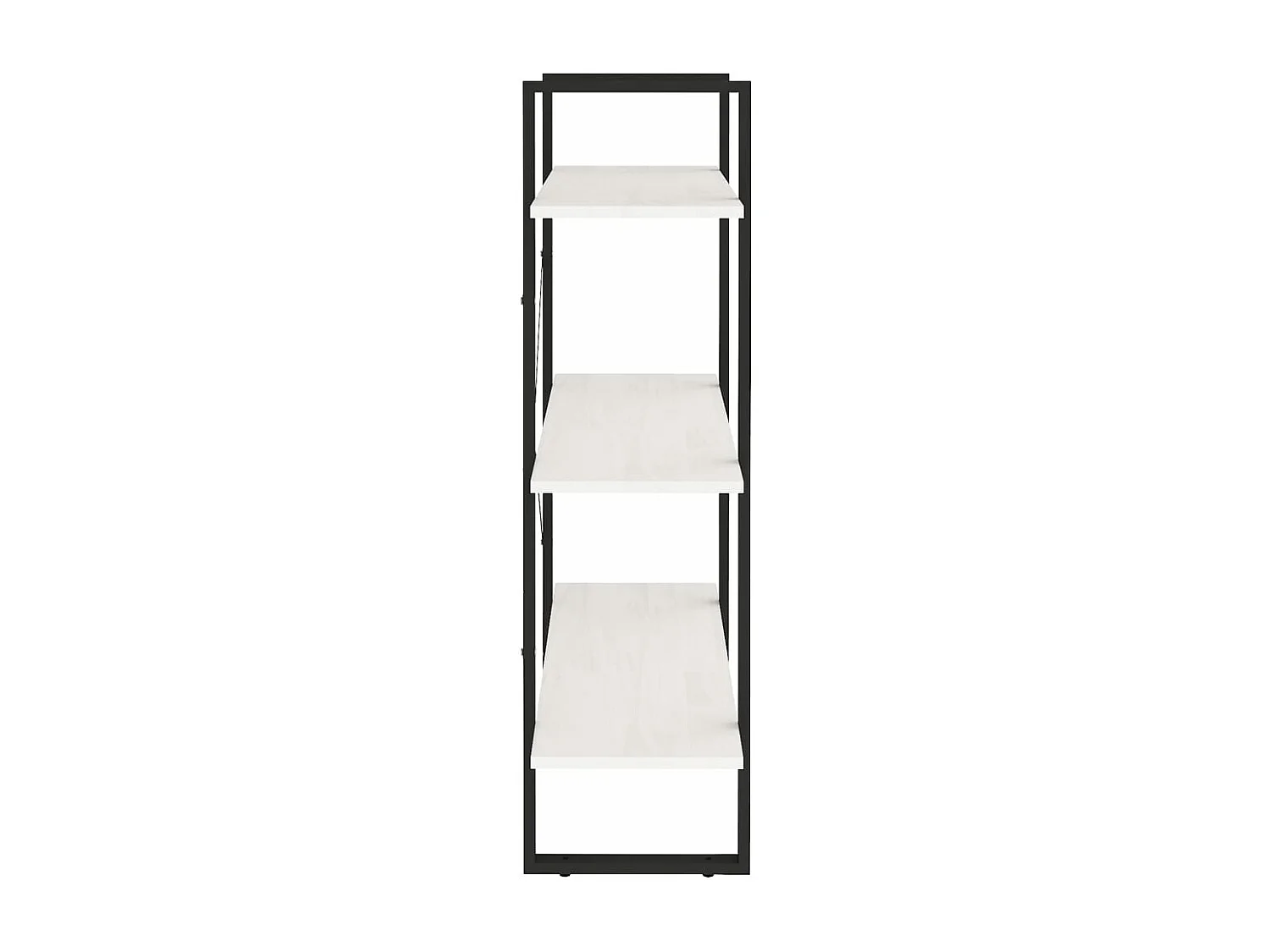 Bücherregal 3 Böden Weiß 80x30x105 cm Massivholz Kiefer