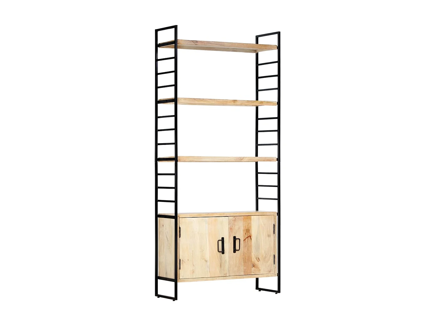 Bibliothèque à 4 niveaux 80x30x180 cm Bois de manguier massif