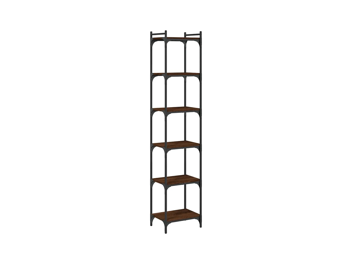 Bücherregal 6 Böden Braun Eiche-Optik 40x30x188cm Holzwerkstoff