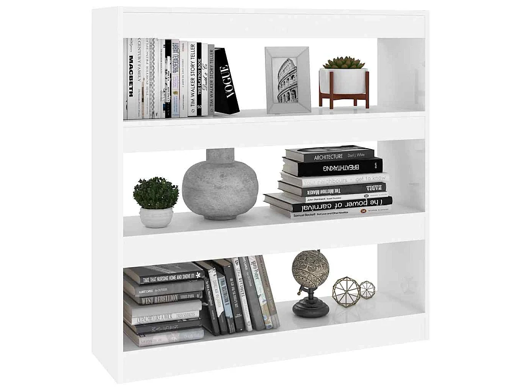 Libreria/Divisorio Bianco 100x30x103 cm