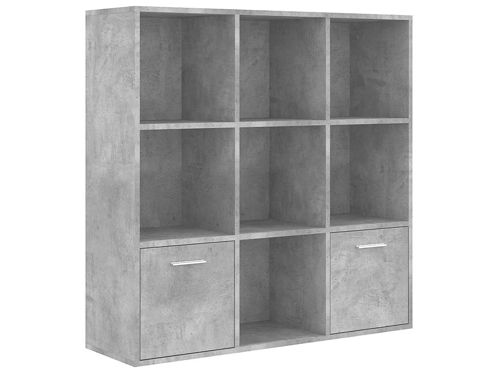Boekenkast 98x30x98 cm bewerkt hout betongrijs