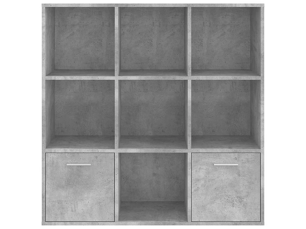 Boekenkast 98x30x98 cm bewerkt hout betongrijs
