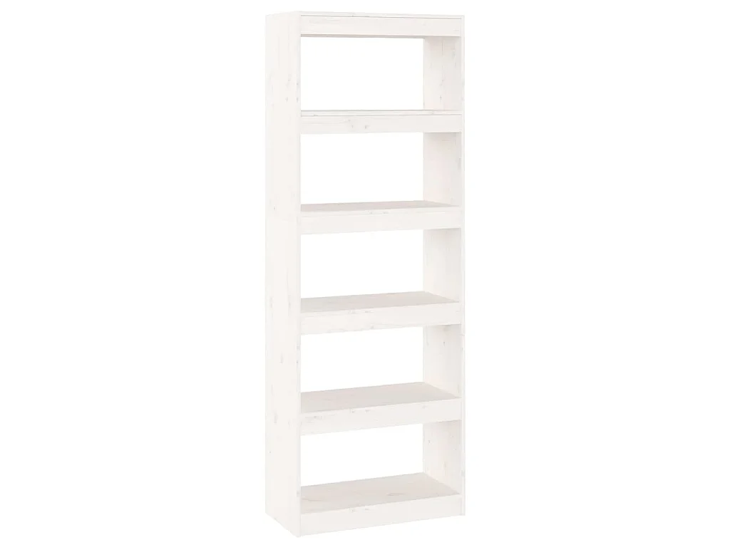 Bibliothèque/Séparateur de pièce Blanc 60x30x167,5cm Pin massif
