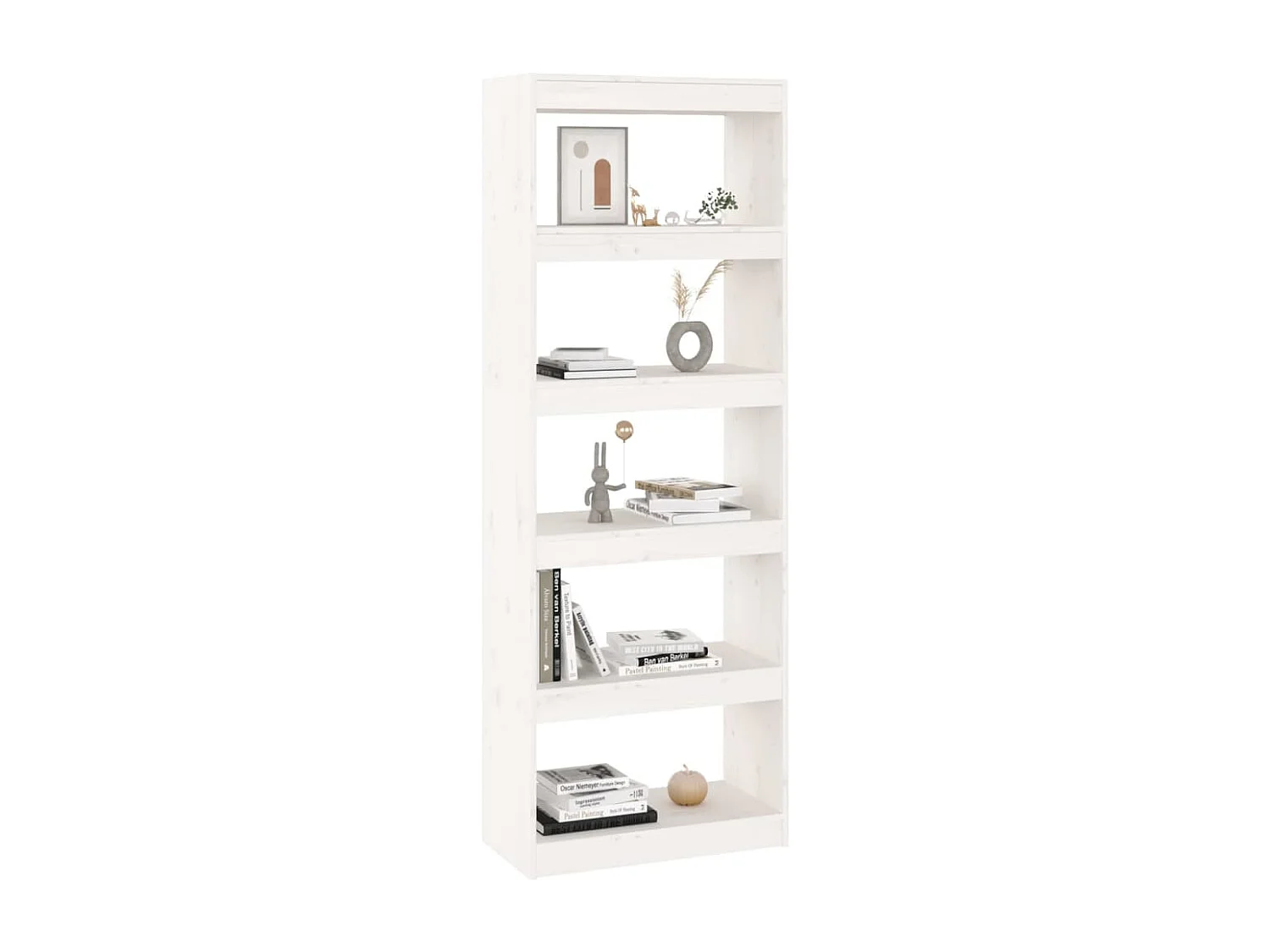 Bibliothèque/Séparateur de pièce Blanc 60x30x167,5cm Pin massif