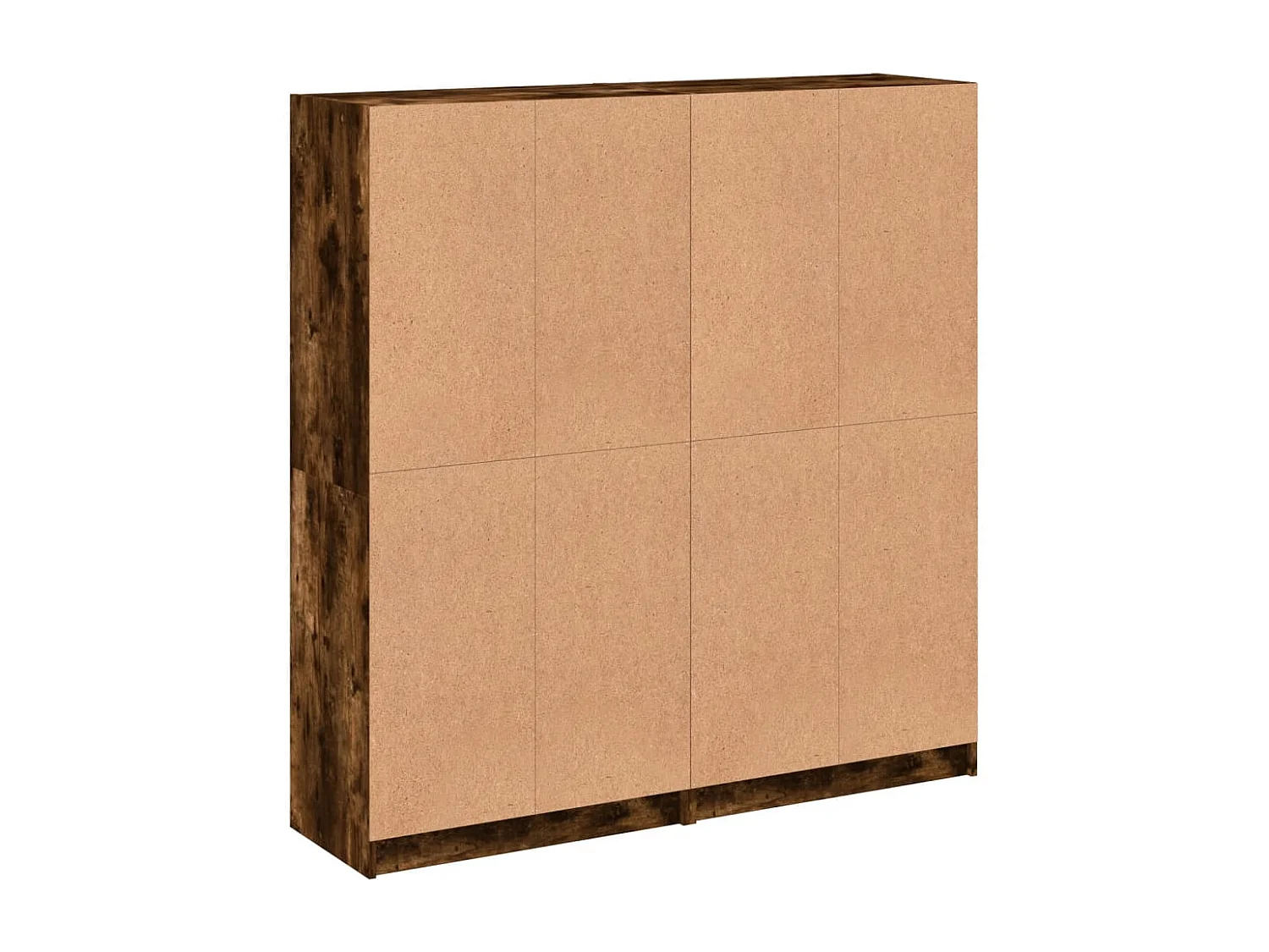 Bibliothèque avec portes chêne fumé 136x37x142 cm