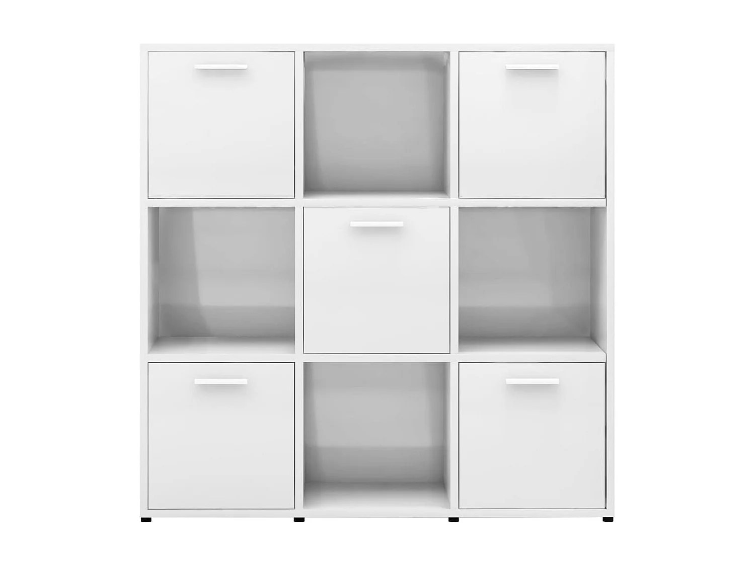 Bibliothèque Blanc brillant 90x30x90 cm Bois d’ingénierie