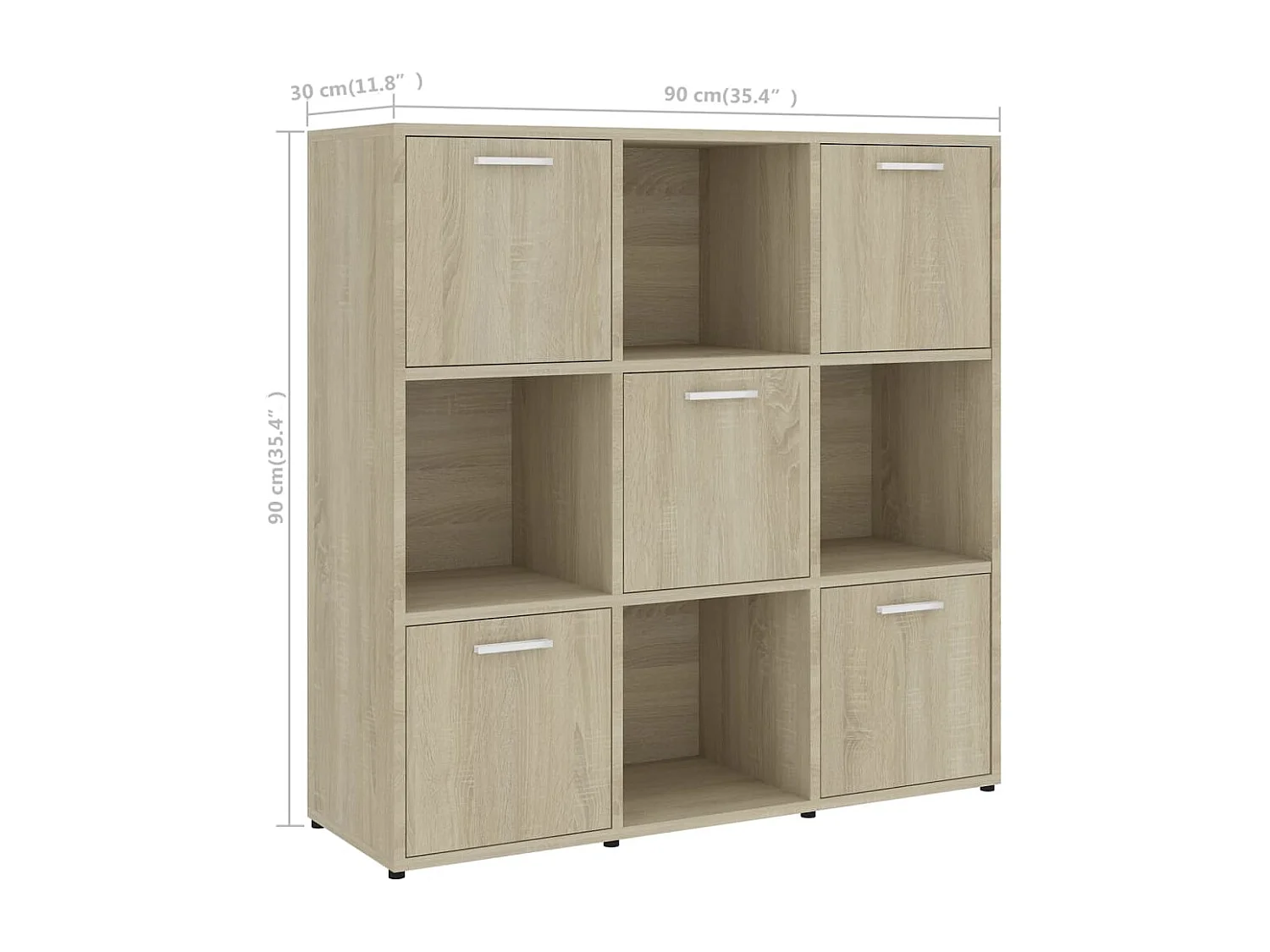 Bibliothèque Chêne sonoma 90x30x90 cm Bois d’ingénierie