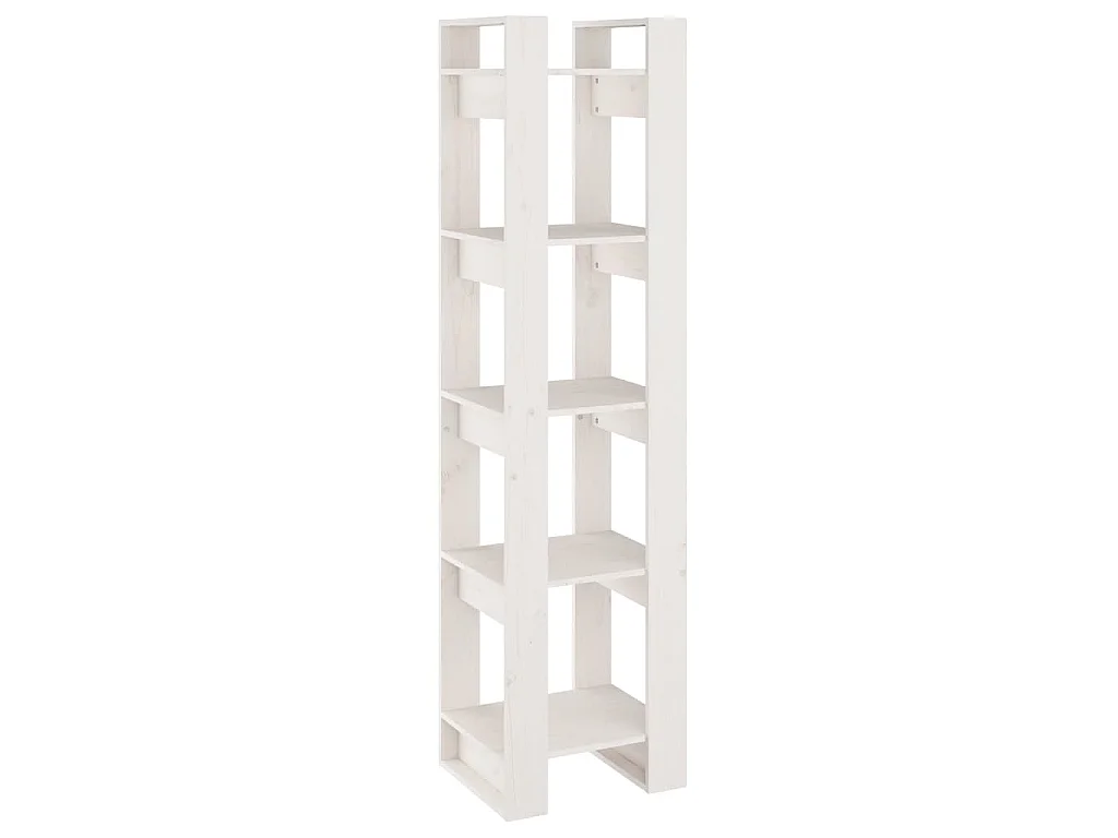 Bibliothèque/Séparateur de pièce Blanc 41x35x160 cm Pin massif