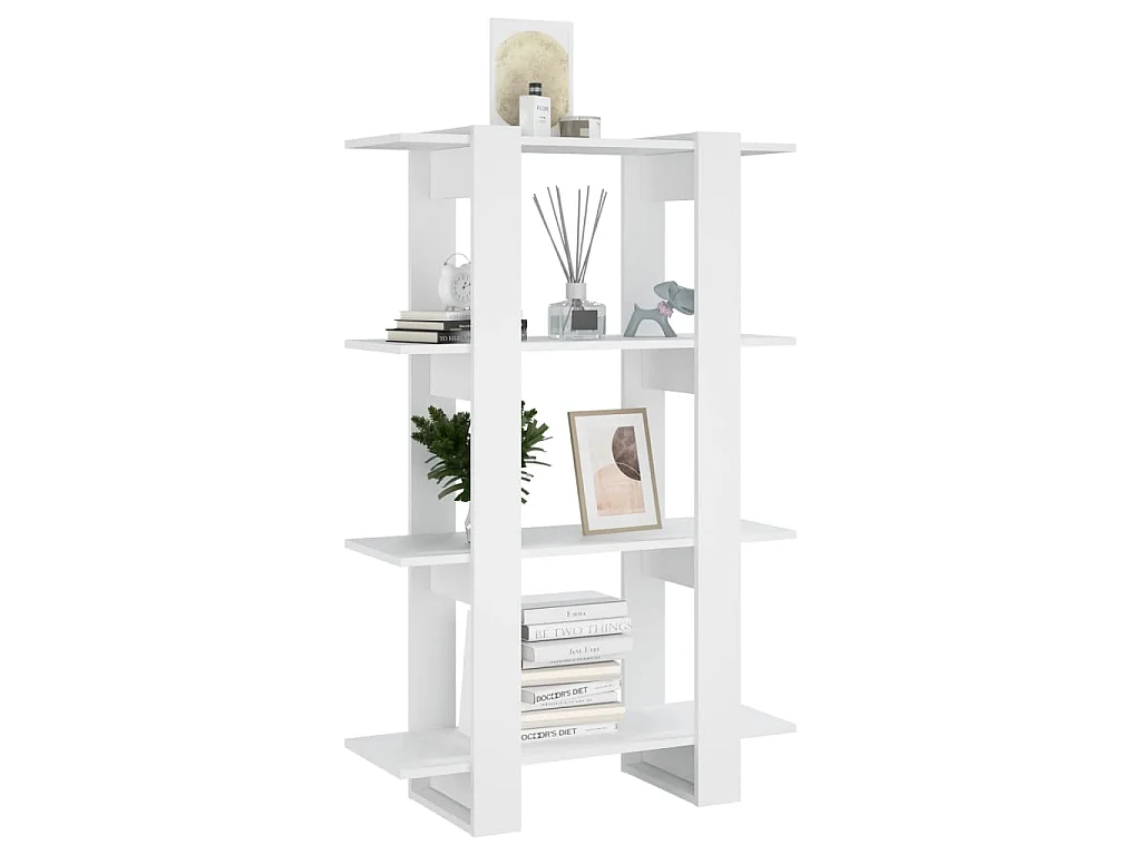 Bibliothèque/Séparateur de pièce Blanc 80x30x123,5 cm