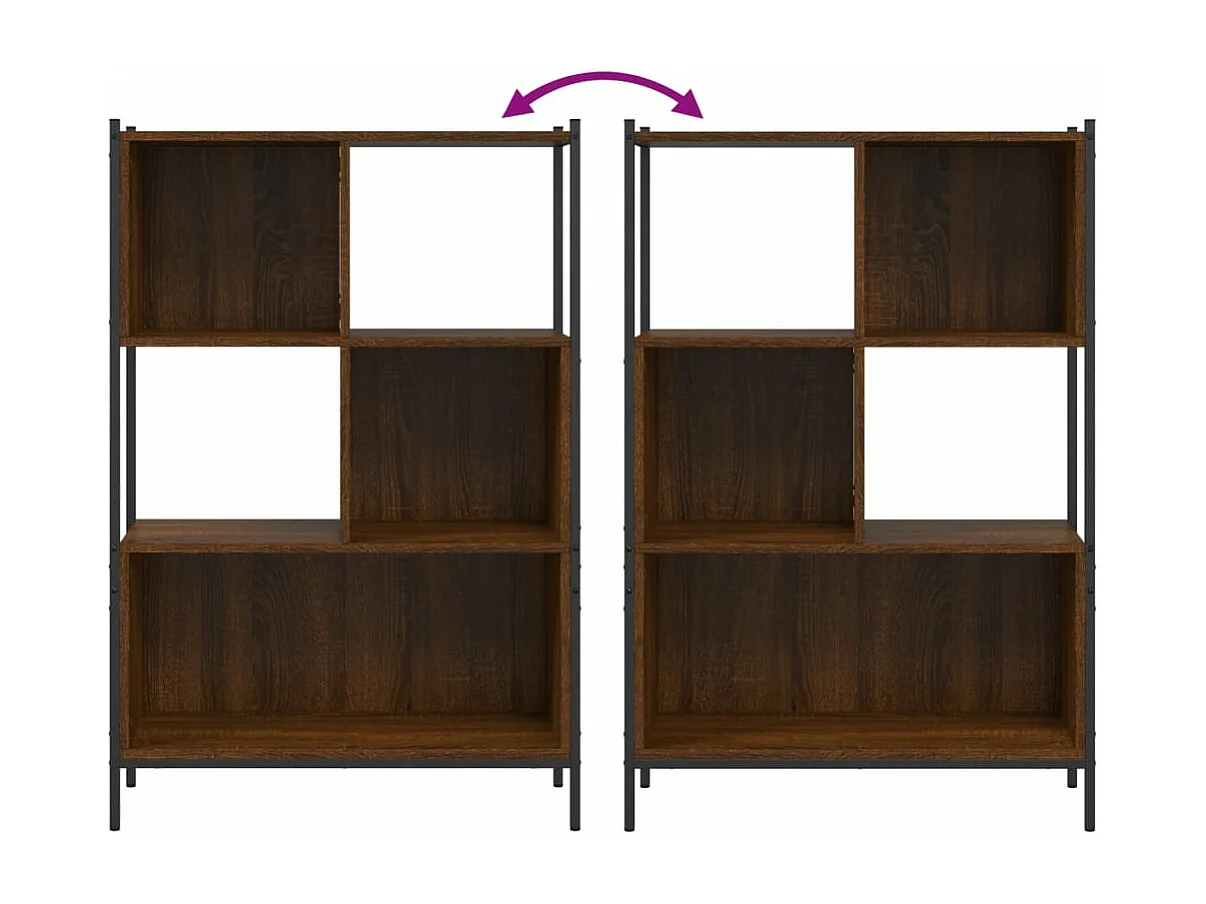 Bibliothèque chêne marron 72x28x109 cm bois d'ingénierie