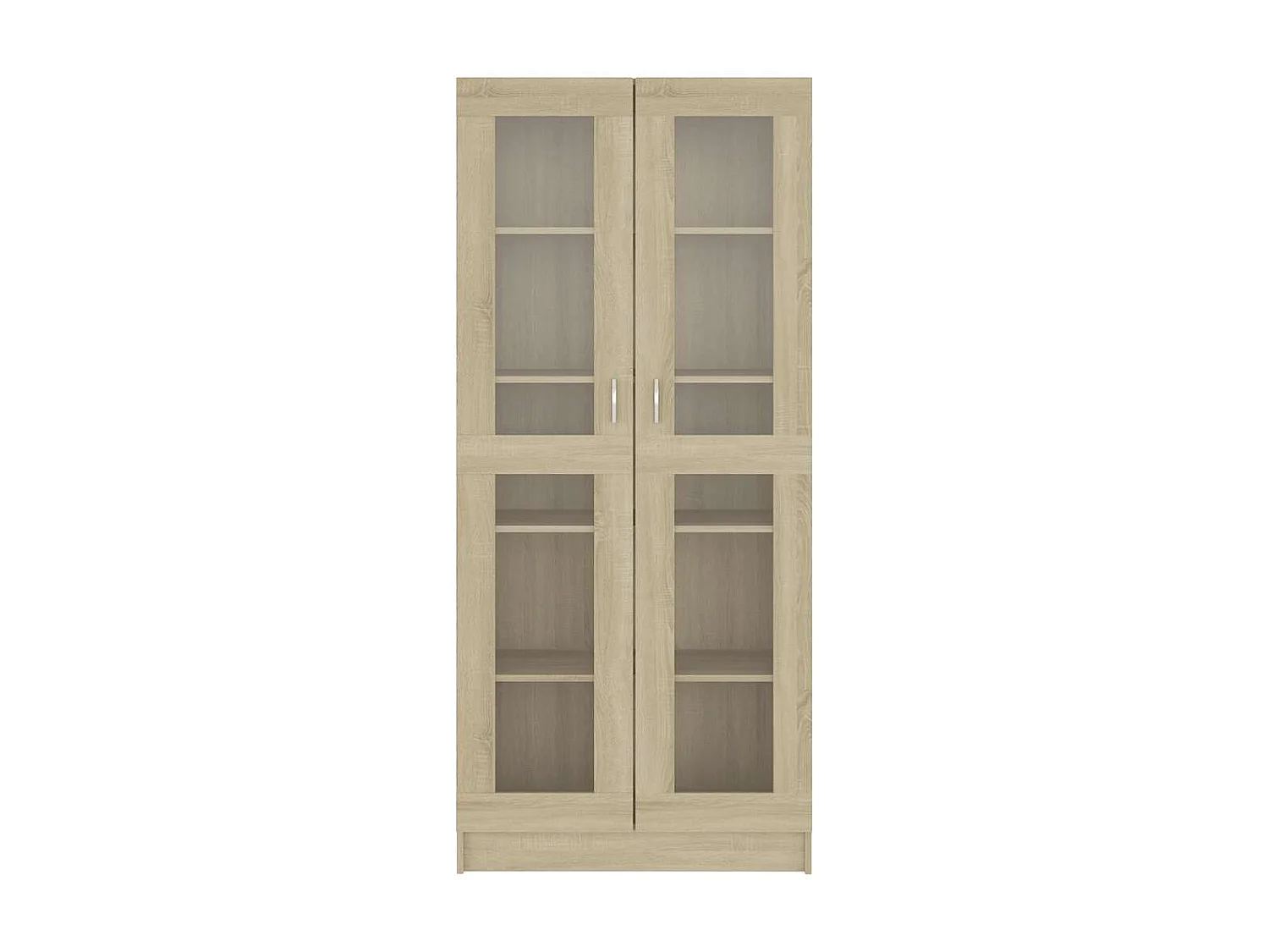 Vitrinekast 82,5x30,5x185 cm bewerkt hout sonoma eikenkleurig