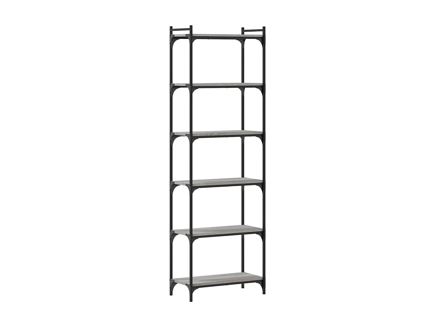 Estante c/ 6 prateleiras derivados de madeira cinzento sonoma