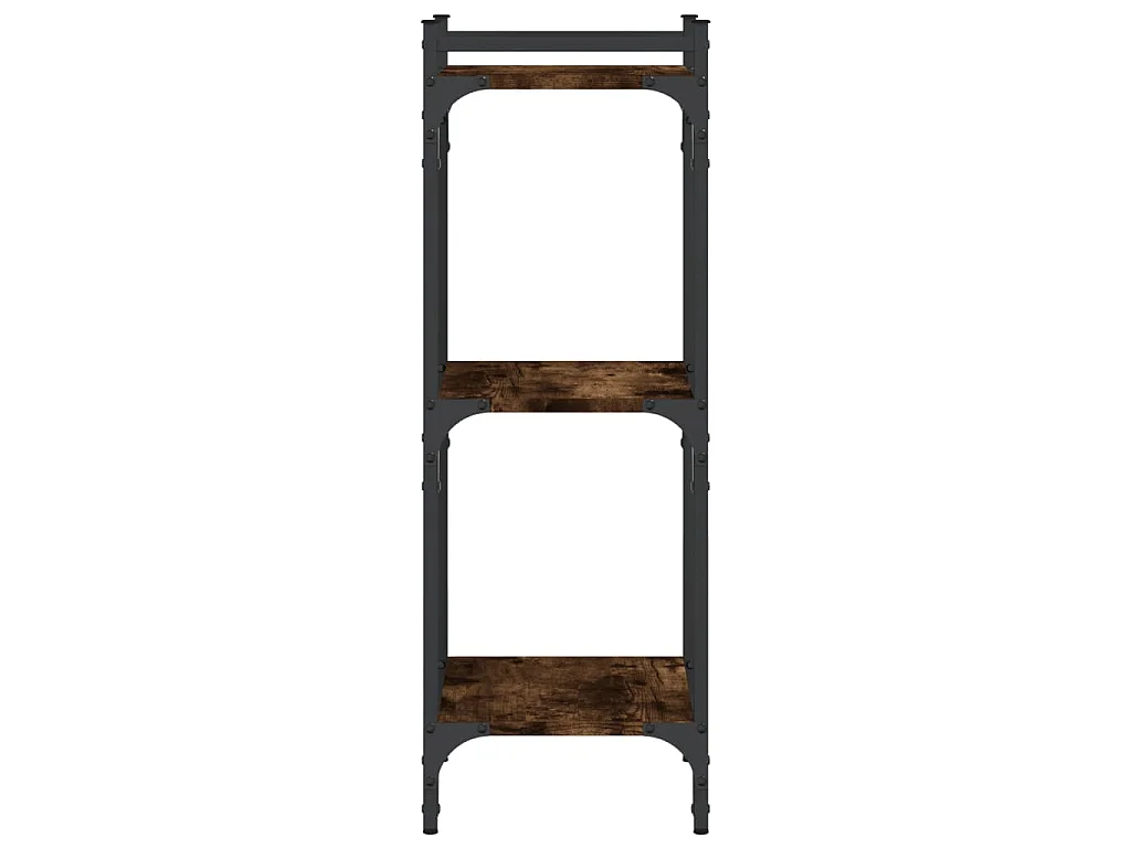 Libreria a 3 Ripiani Rovere Fumo 40x30x86 cm Legno Multistrato