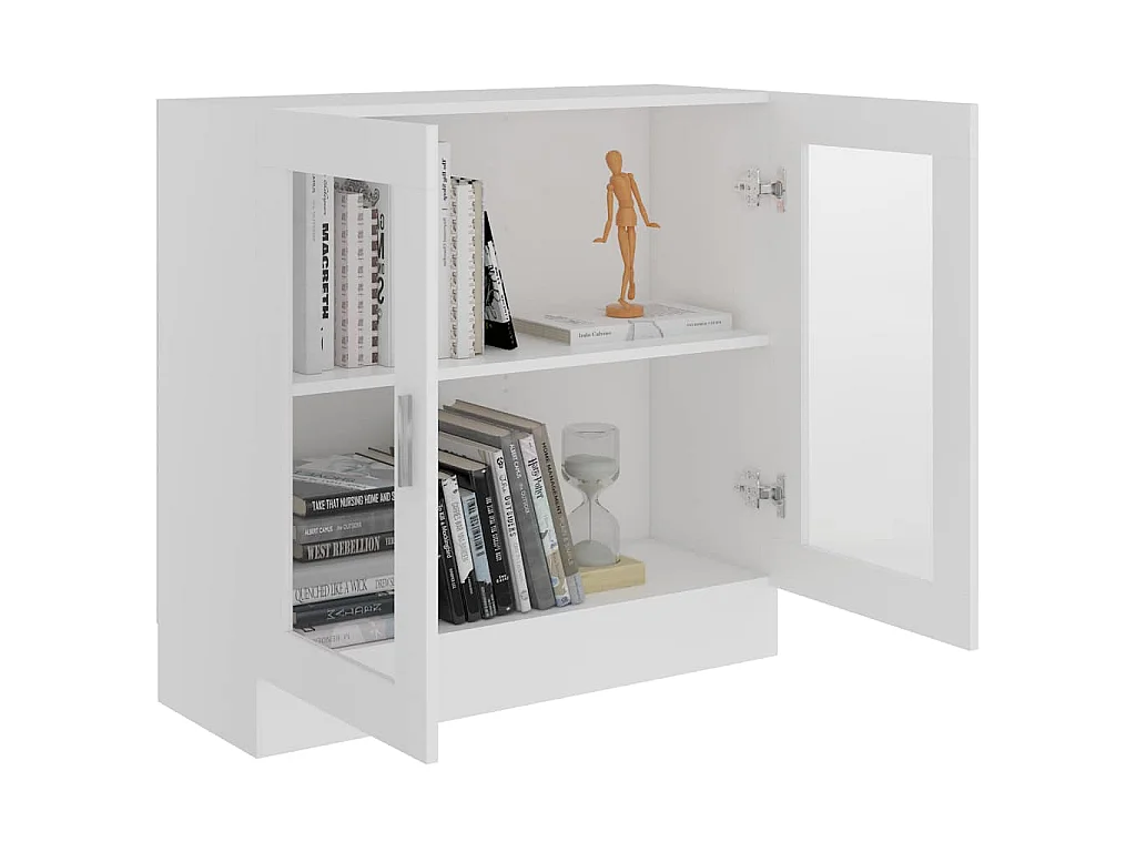 Armoire à vitrine Blanc 82,5x30,5x80 cm Bois d'ingénierie