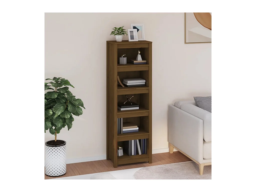 Bibliothèque Marron miel 50x35x154 cm Bois de pin massif