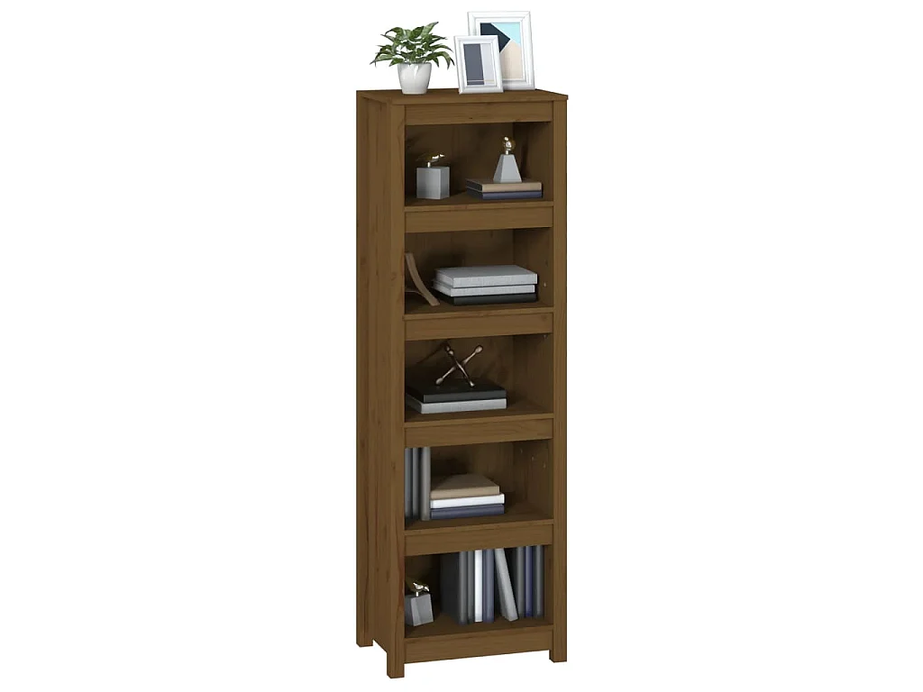 Bibliothèque Marron miel 50x35x154 cm Bois de pin massif