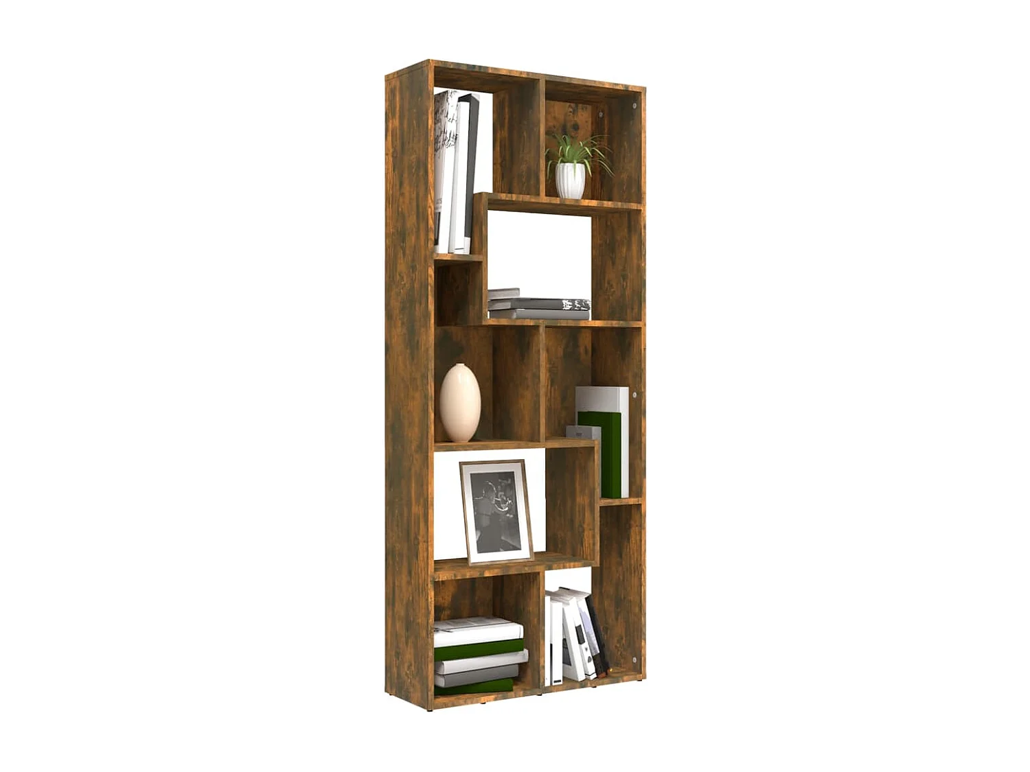 Bibliothèque Chêne fumé 67x24x161 cm Bois d'ingénierie