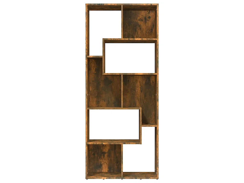 Boekenkast 67x24x161 cm bewerkt hout gerookt eikenkleurig