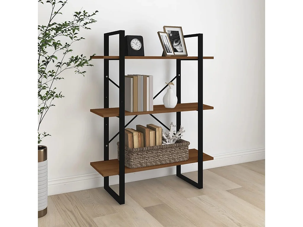 Bibliothèque Chêne marron 80x30x105 cm Bois d'ingénierie