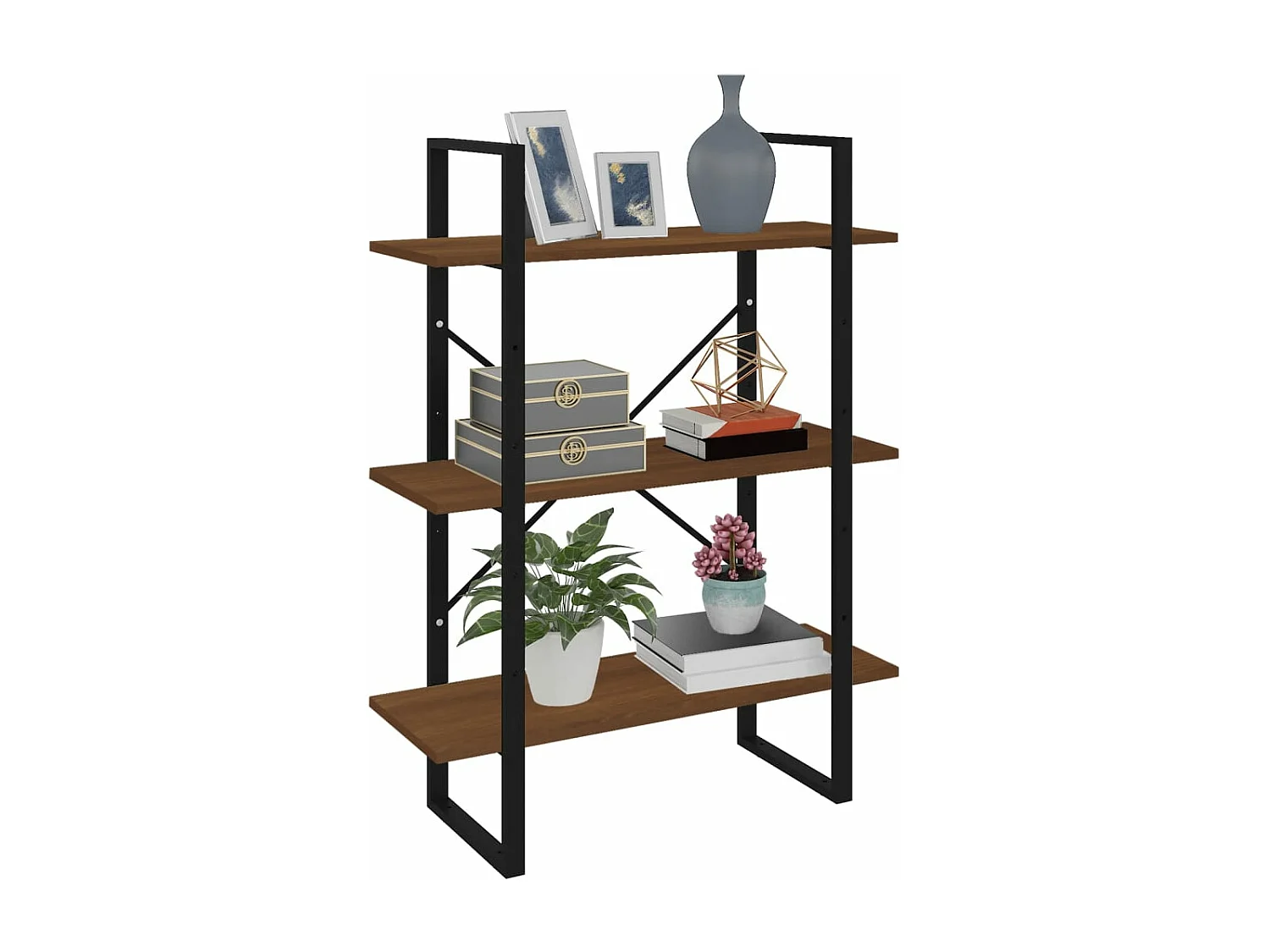 Bibliothèque Chêne marron 80x30x105 cm Bois d'ingénierie