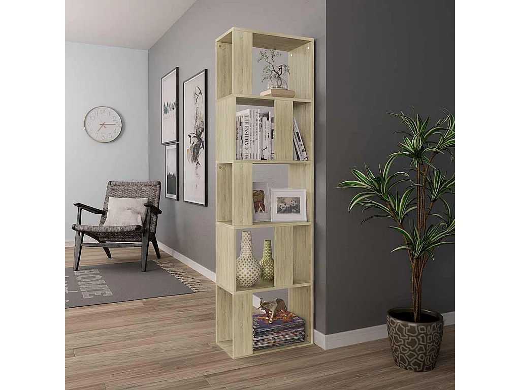 Bücherregal/Raumteiler Sonoma-Eiche 45x24x159 cm Holzwerkstoff