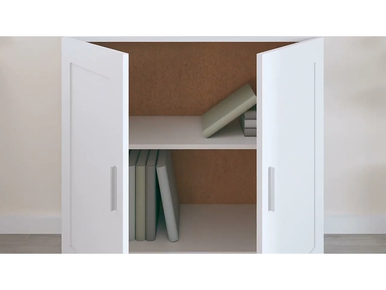 Estantería librería madera contrachapada blanco 82,5x30,5x80 cm