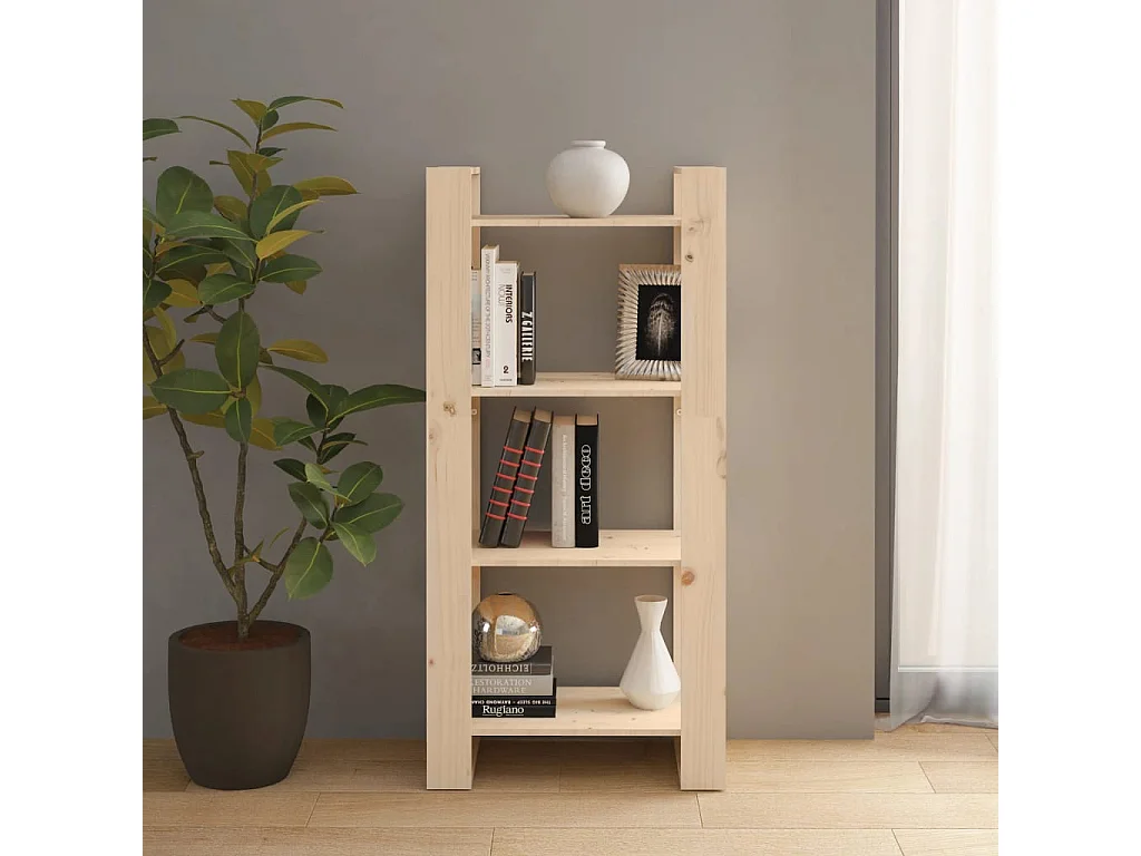 Boekenkast/kamerscherm 60x35x125 cm massief grenenhout