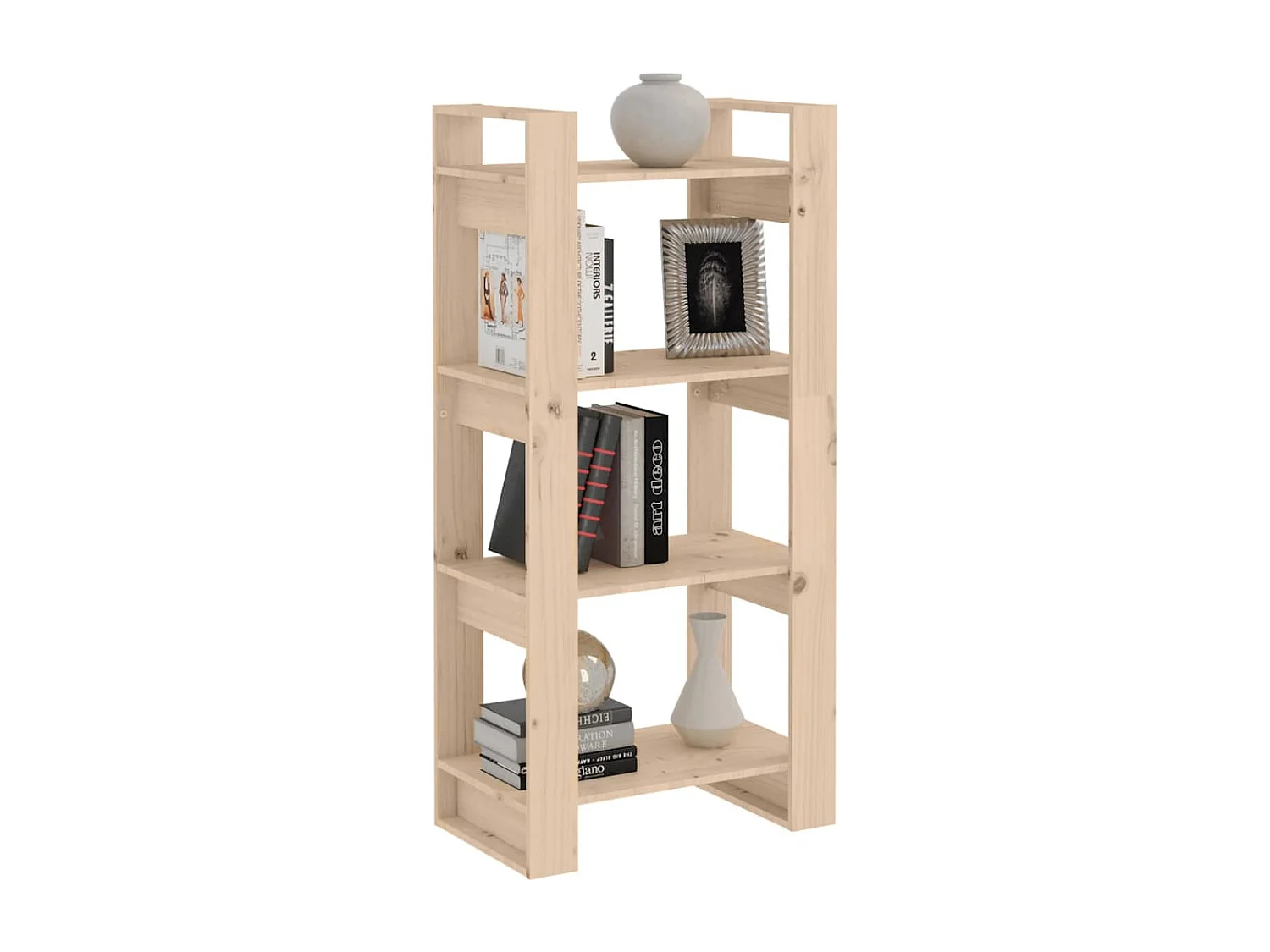 Boekenkast/kamerscherm 60x35x125 cm massief grenenhout