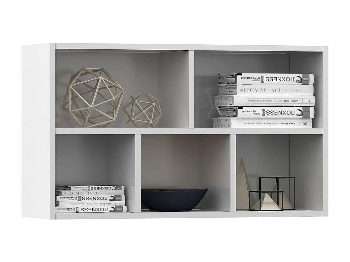 Bücherregal/Sideboard Weiß 50x25x80 cm Holzwerkstoff