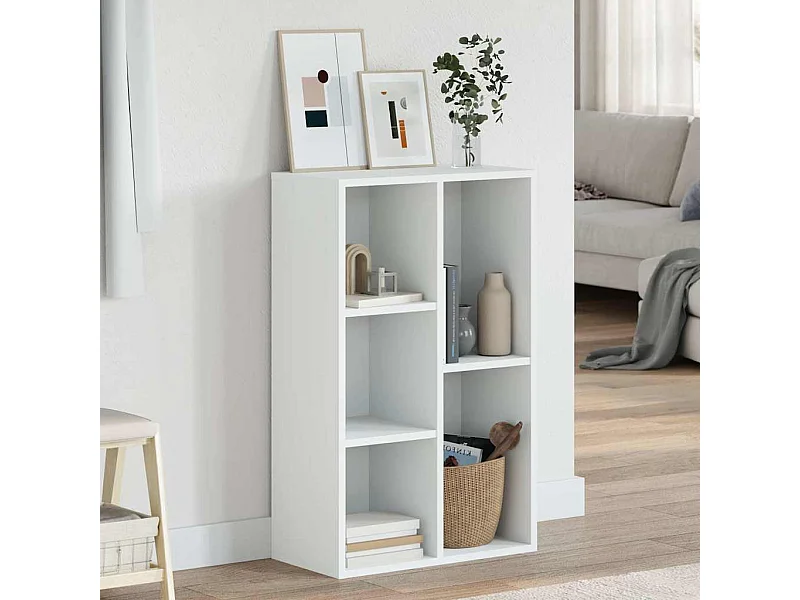 Boekenkast/dressoir 50x25x80 cm bewerkt hout wit