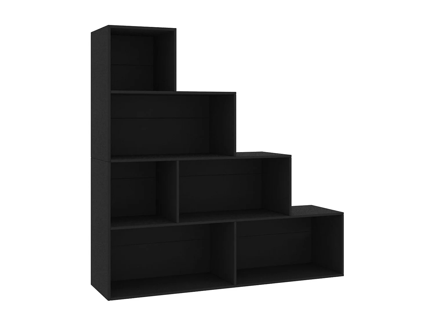 Boekenkast/kamerscherm 155x24x160 cm bewerkt hout zwart