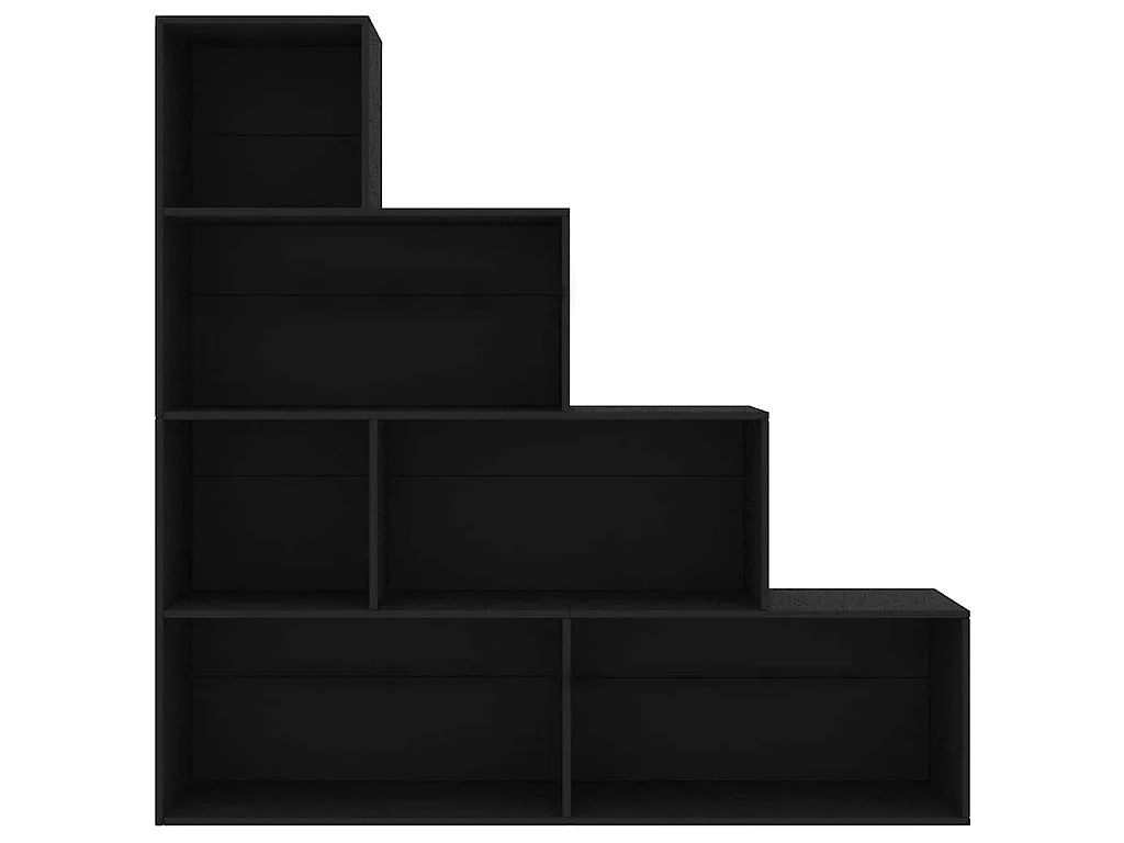 Boekenkast/kamerscherm 155x24x160 cm bewerkt hout zwart