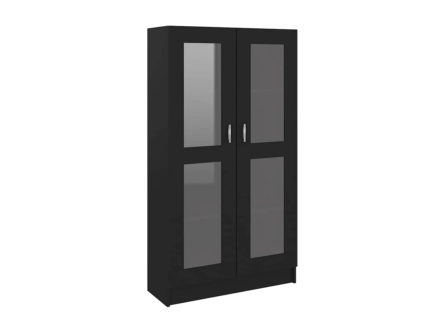 Vitrinenschrank Schwarz 82,5x30,5x150 cm Holzwerkstoff