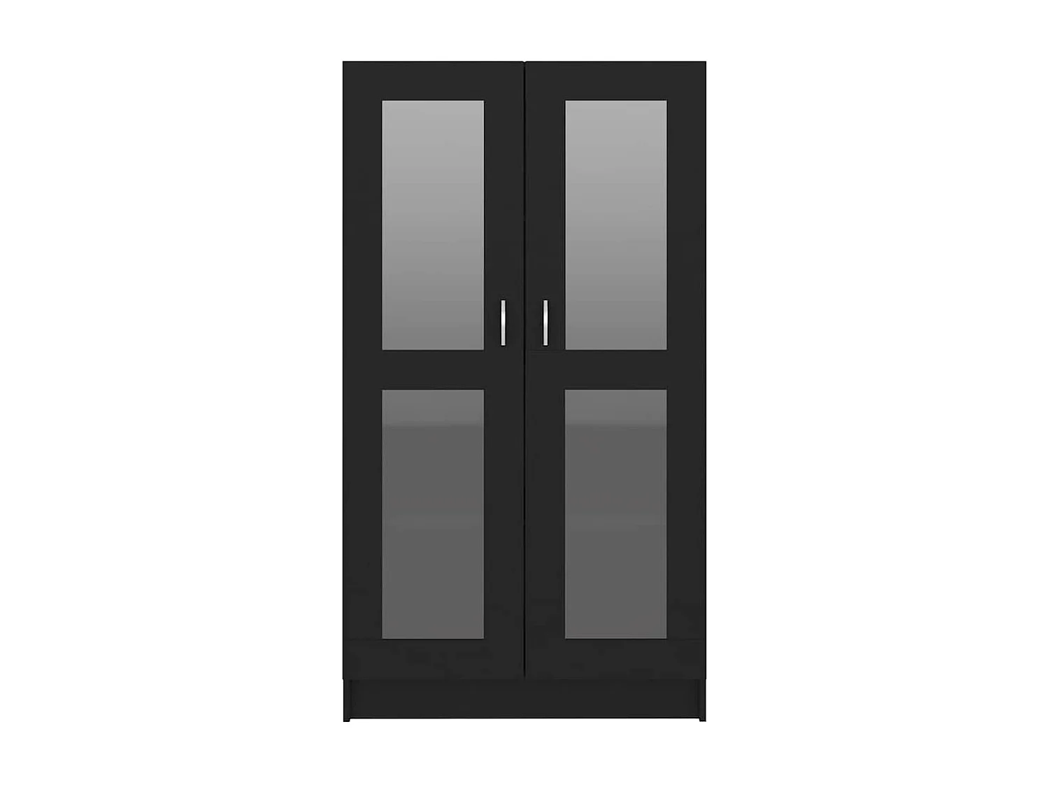 Vitrinenschrank Schwarz 82,5x30,5x150 cm Holzwerkstoff