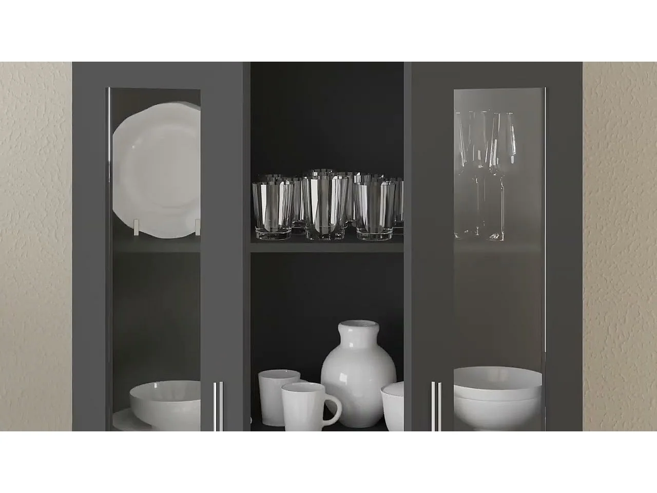 Armoire à vitrine Noir 82,5x30,5x150 cm Bois d'ingénierie