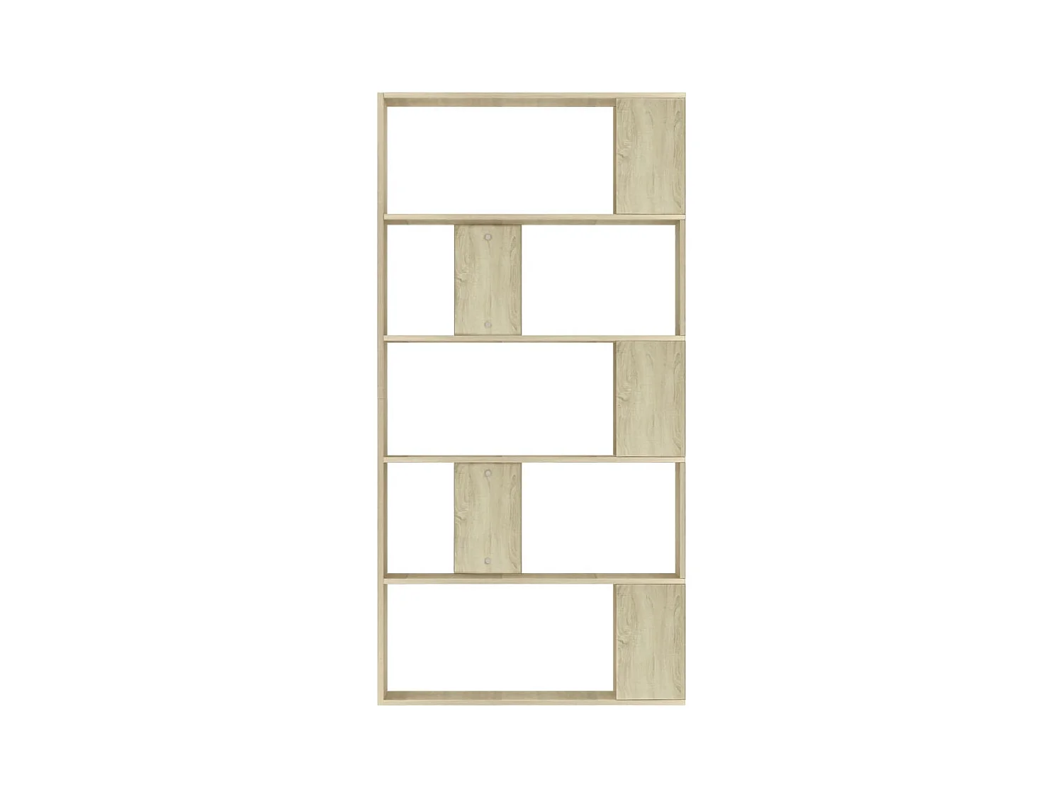 Estantería madera contrachapada color roble Sonoma 80x24x159 cm