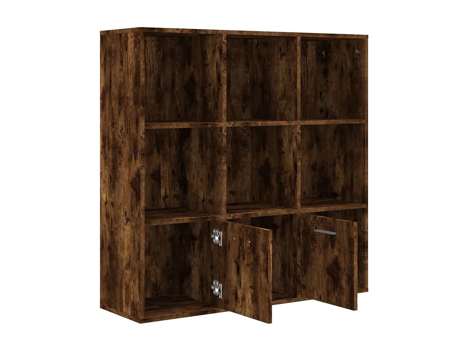 Armoire à livres Chêne fumé 98x30x98 cm