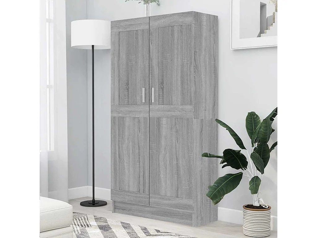 Bibliothèque Sonoma gris 82,5x30,5x150 cm Bois d'ingénierie