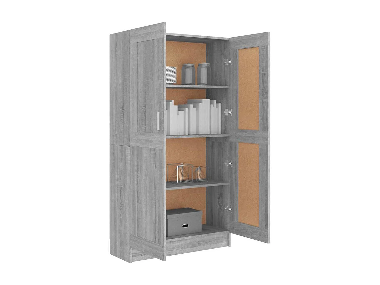 Bibliothèque Sonoma gris 82,5x30,5x150 cm Bois d'ingénierie
