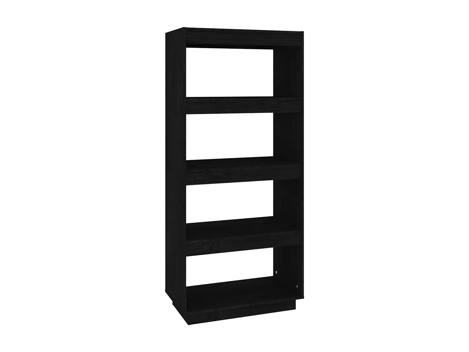 Bibliothèque/Séparateur de pièce Noir 60x35x135 cm Pin massif