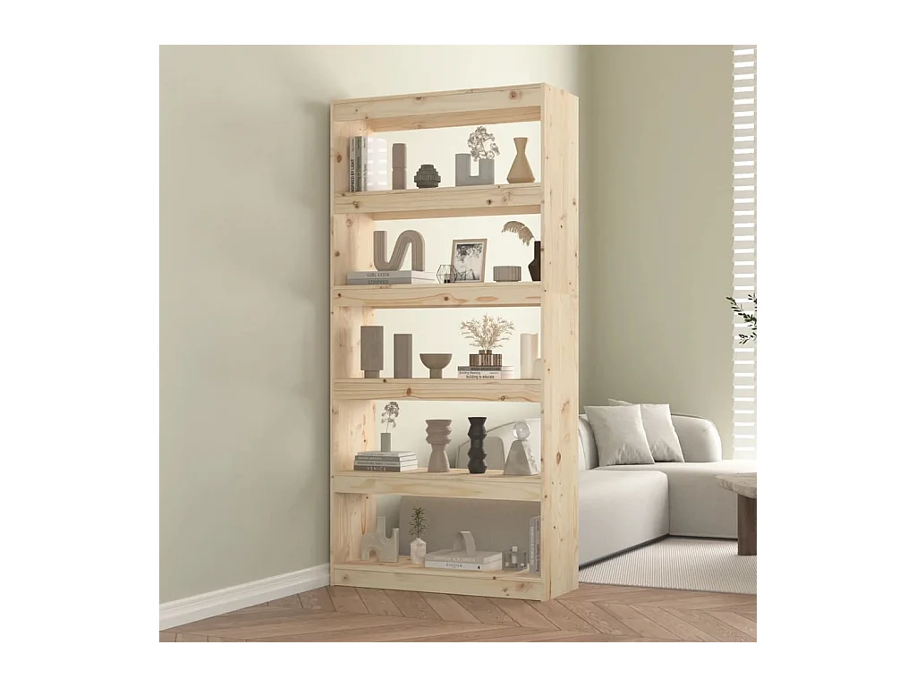 Boekenkast/kamerscherm 80x30x167,4 cm massief grenenhout