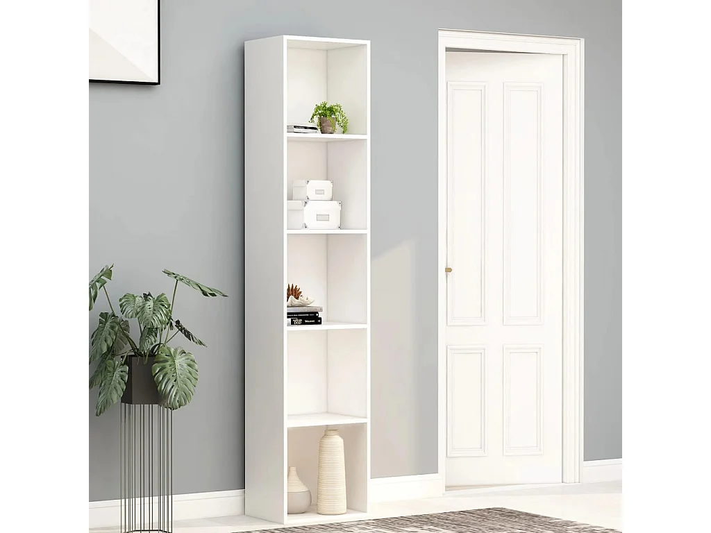 Bibliothèque Blanc 40x30x189 cm Bois d’ingénierie