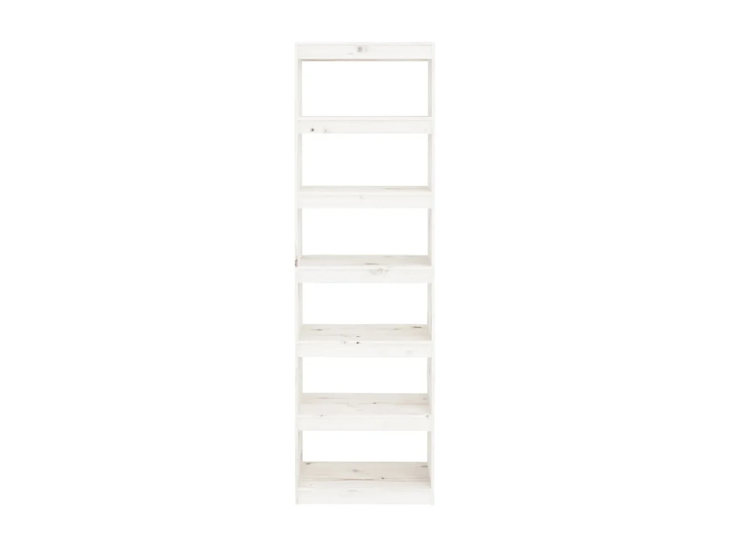 Bücherregal/Raumteiler Weiß 60x30x199,5 cm Massivholz Kiefer