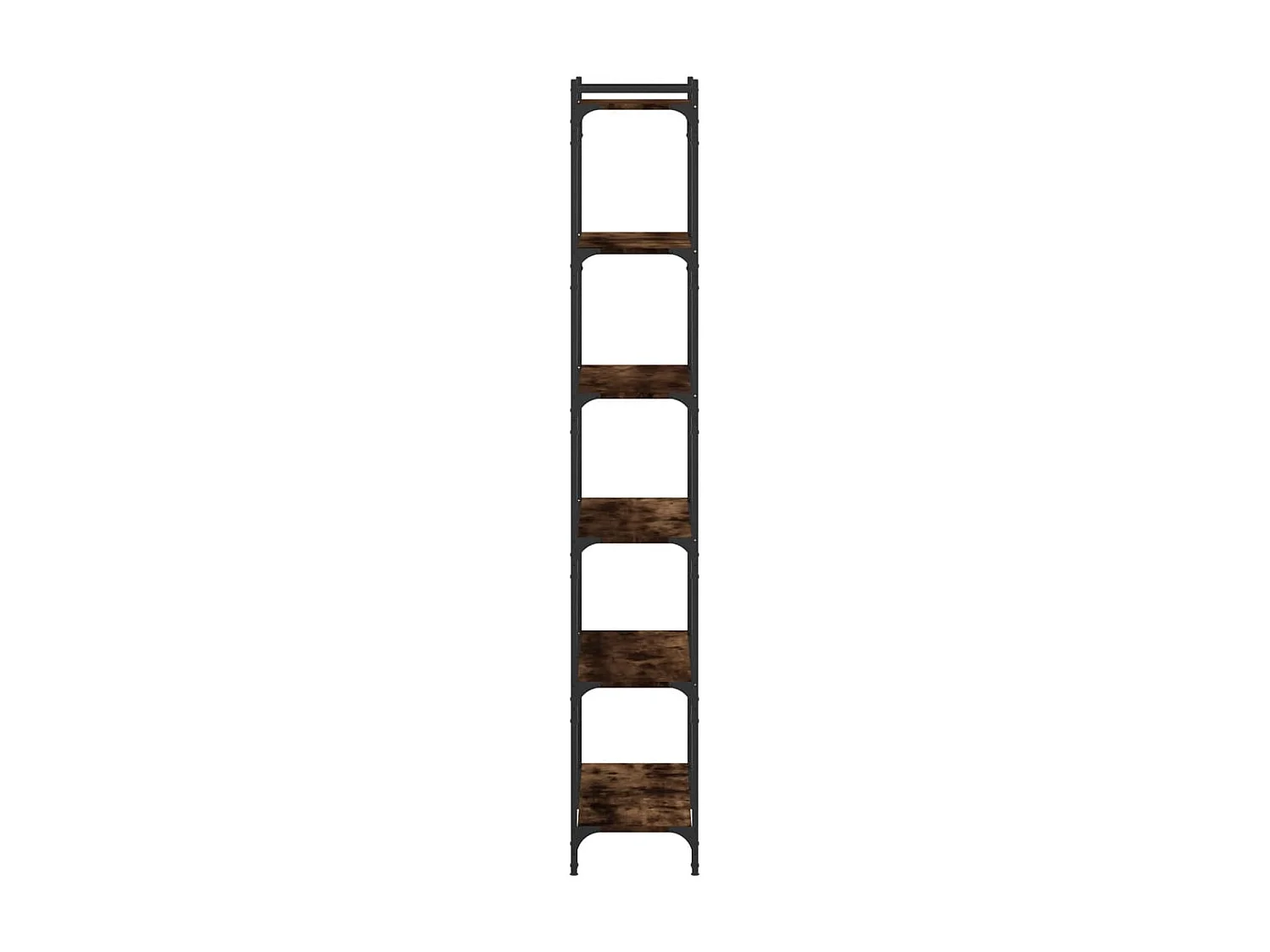Boekenkast 6-laags 80x30x188 cm bewerkt hout gerookt eikenkleur